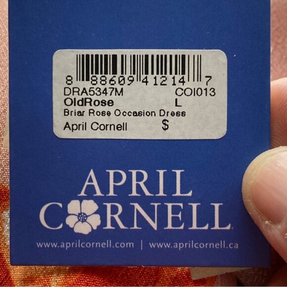 April Cornell Briar ROne Sizee Occasion Dress Woman Large Floral Pink Pocket Coq - Picture 12 of 16